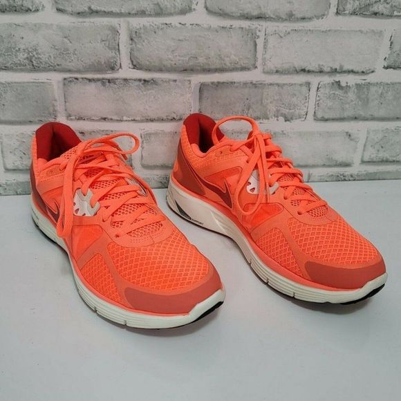 Nike 454315-860 Womens Size 8.5 Lunarglide 3 Orange‎ Lace Up Running Shoes - Picture 2 of 9